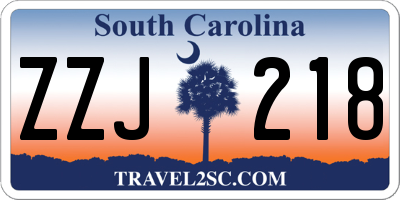 SC license plate ZZJ218
