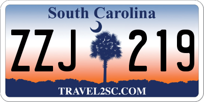 SC license plate ZZJ219