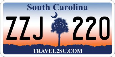 SC license plate ZZJ220