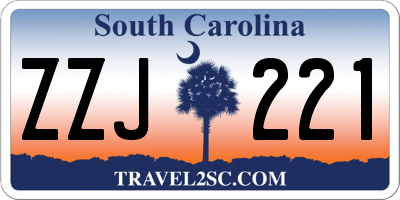 SC license plate ZZJ221