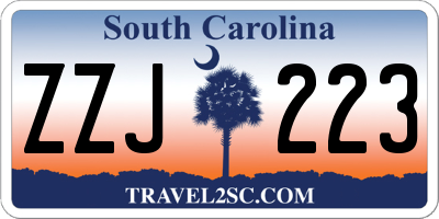 SC license plate ZZJ223