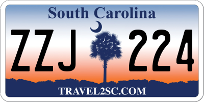 SC license plate ZZJ224