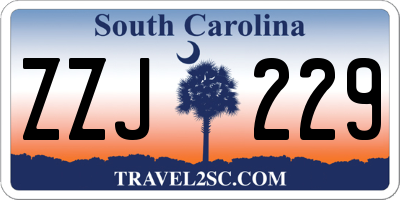 SC license plate ZZJ229