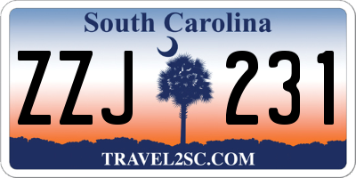 SC license plate ZZJ231