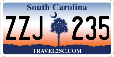 SC license plate ZZJ235