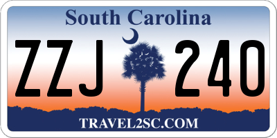 SC license plate ZZJ240