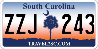 SC license plate ZZJ243