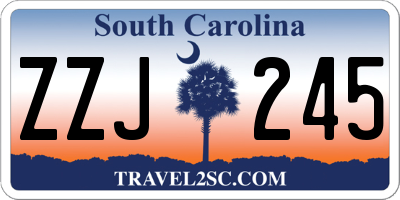 SC license plate ZZJ245