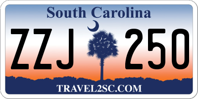 SC license plate ZZJ250