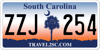 SC license plate ZZJ254