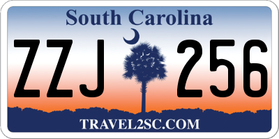 SC license plate ZZJ256