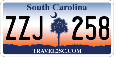 SC license plate ZZJ258