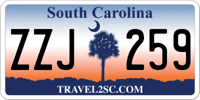SC license plate ZZJ259