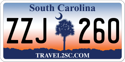 SC license plate ZZJ260