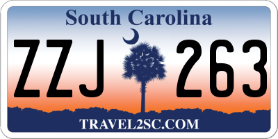 SC license plate ZZJ263