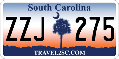 SC license plate ZZJ275