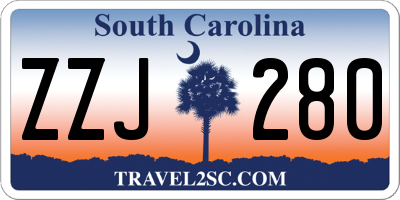 SC license plate ZZJ280