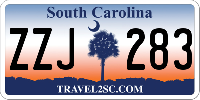 SC license plate ZZJ283