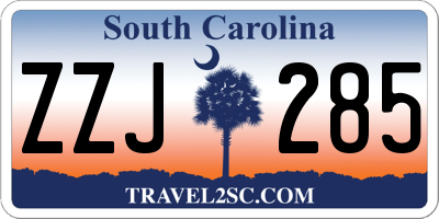 SC license plate ZZJ285