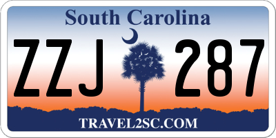 SC license plate ZZJ287