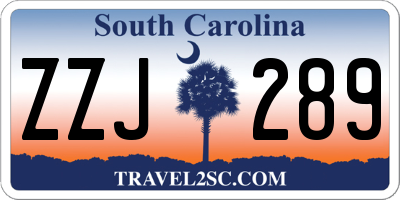 SC license plate ZZJ289