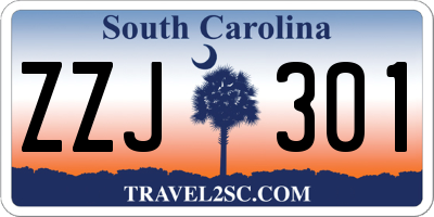 SC license plate ZZJ301