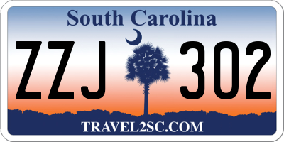 SC license plate ZZJ302