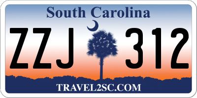 SC license plate ZZJ312