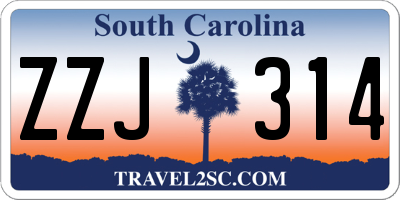 SC license plate ZZJ314