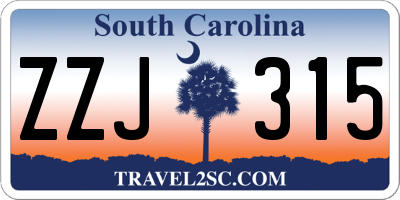 SC license plate ZZJ315