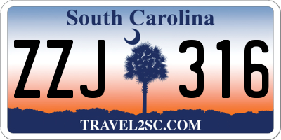 SC license plate ZZJ316