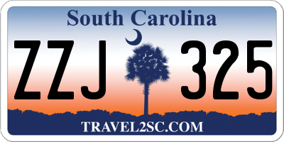 SC license plate ZZJ325