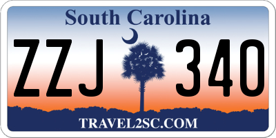SC license plate ZZJ340