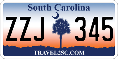 SC license plate ZZJ345