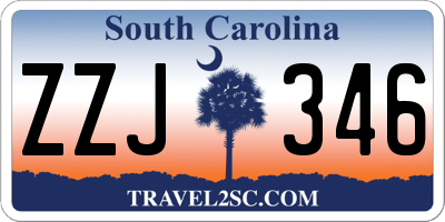 SC license plate ZZJ346