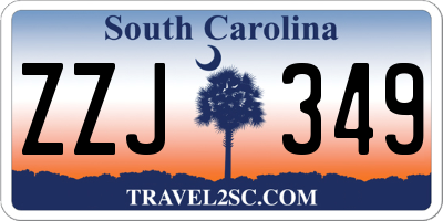 SC license plate ZZJ349