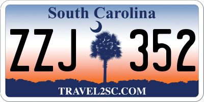 SC license plate ZZJ352