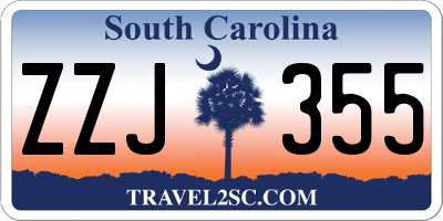 SC license plate ZZJ355