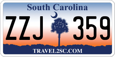 SC license plate ZZJ359