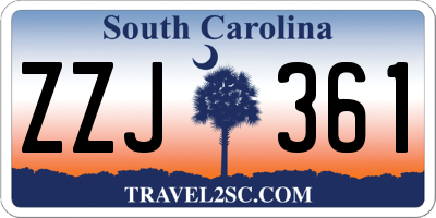 SC license plate ZZJ361