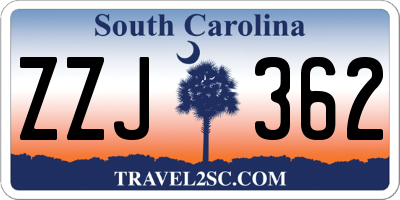 SC license plate ZZJ362