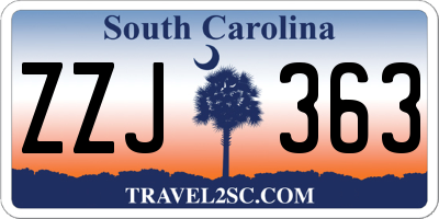 SC license plate ZZJ363