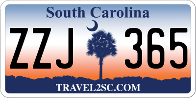 SC license plate ZZJ365