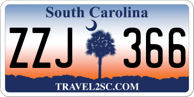 SC license plate ZZJ366