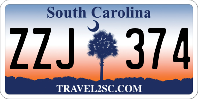 SC license plate ZZJ374