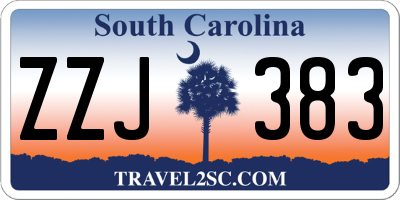 SC license plate ZZJ383