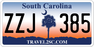 SC license plate ZZJ385