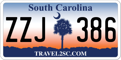 SC license plate ZZJ386
