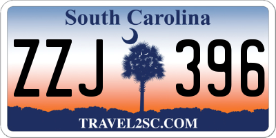 SC license plate ZZJ396