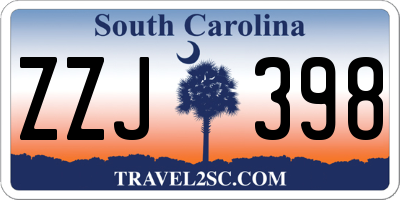 SC license plate ZZJ398